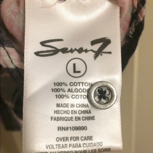 Seven7 Plaid Shirt- Large - Picture 4 of 7